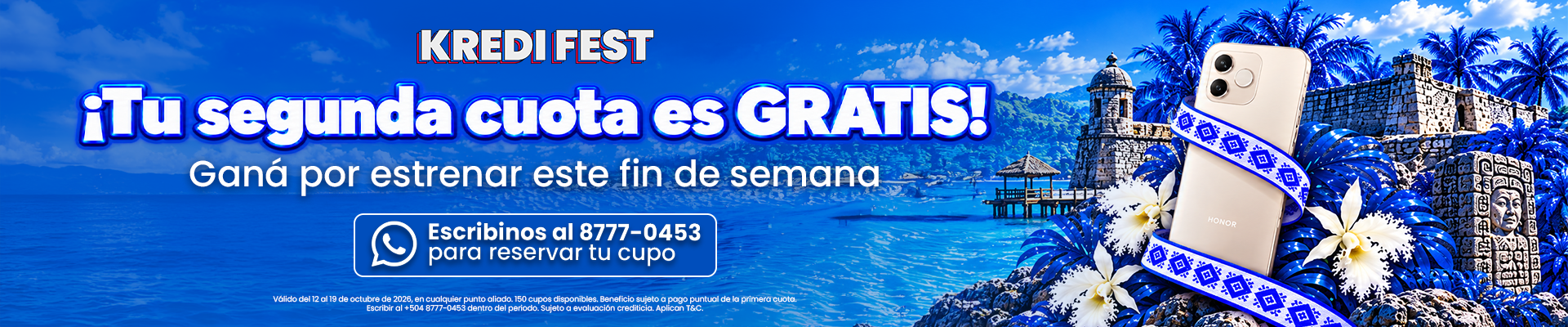 PIEZA LANDING CARD 1920x400 WEB _ La Segunda Cuota GRATIS _ KrediFest_FIDELITY_HONDURAS_OCTUBRE_2026